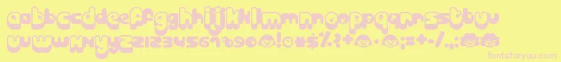 BILLO    Font – Pink Fonts on Yellow Background