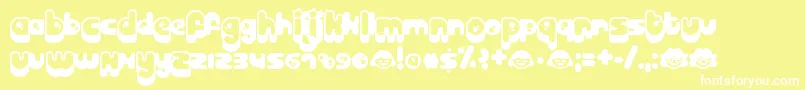 BILLO    Font – White Fonts on Yellow Background