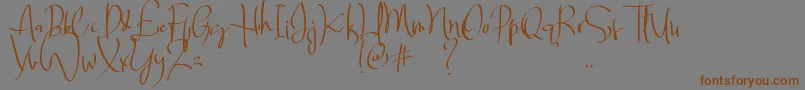 Billortte Two Regular Font – Brown Fonts on Gray Background