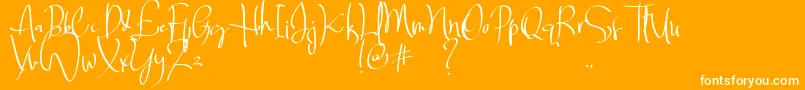 Billortte Two Regular Font – White Fonts on Orange Background