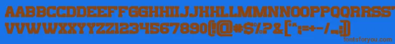 Bills Mafia Font – Brown Fonts on Blue Background