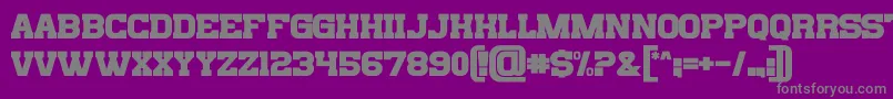 フォントBills Mafia – 紫の背景に灰色の文字