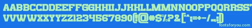 Bills Mafia Font – Green Fonts on Blue Background