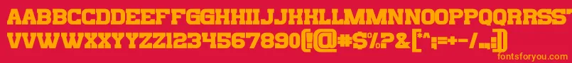 Bills Mafia Font – Orange Fonts on Red Background