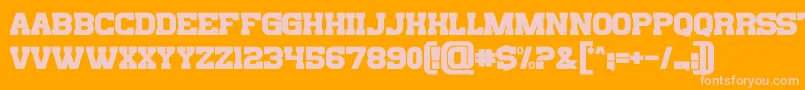 Bills Mafia Font – Pink Fonts on Orange Background