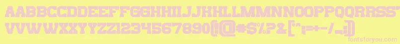 Bills Mafia Font – Pink Fonts on Yellow Background