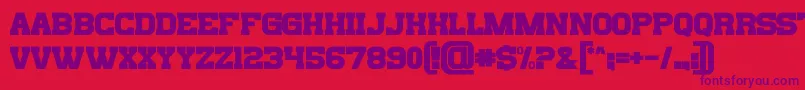 フォントBills Mafia – 赤い背景に紫のフォント