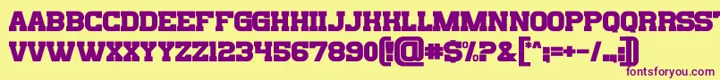 Bills Mafia Font – Purple Fonts on Yellow Background