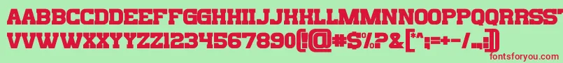 Bills Mafia Font – Red Fonts on Green Background