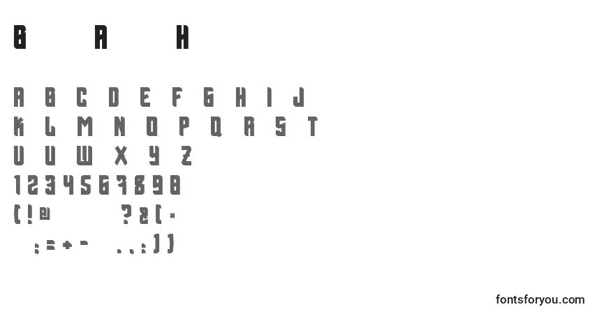 A fonte BillxAspekHndz – alfabeto, números, caracteres especiais