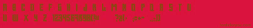 BillxAspekHndz Font – Brown Fonts on Red Background
