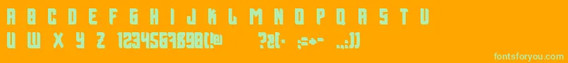 BillxAspekHndz Font – Green Fonts on Orange Background