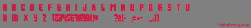 フォントBillxAspekHndz – 赤い文字の灰色の背景