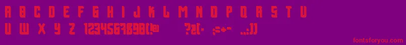 BillxAspekHndz Font – Red Fonts on Purple Background