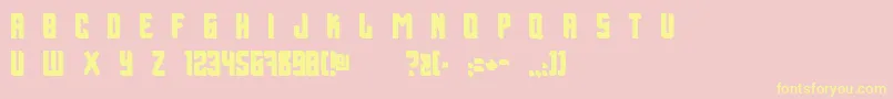 BillxAspekHndz-Schriftart – Gelbe Schriften auf rosa Hintergrund