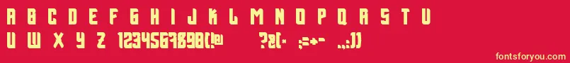 BillxAspekHndz Font – Yellow Fonts on Red Background