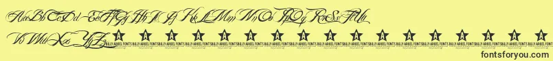 BILLY ARGEL TRIAL    Font – Black Fonts on Yellow Background