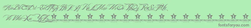 BILLY ARGEL TRIAL    Font – Gray Fonts on Green Background