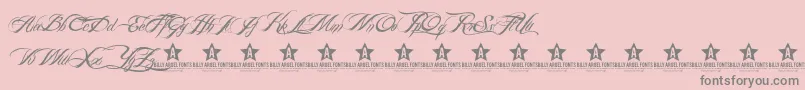 BILLY ARGEL TRIAL    Font – Gray Fonts on Pink Background