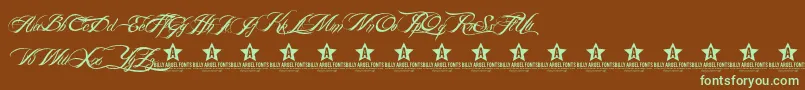 BILLY ARGEL TRIAL    Font – Green Fonts on Brown Background