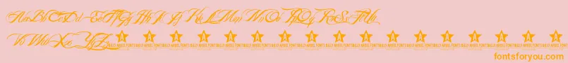 BILLY ARGEL TRIAL    Font – Orange Fonts on Pink Background