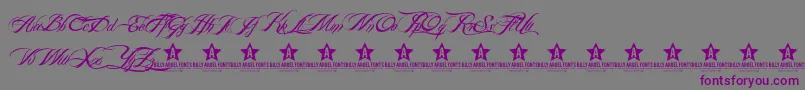 BILLY ARGEL TRIAL    Font – Purple Fonts on Gray Background