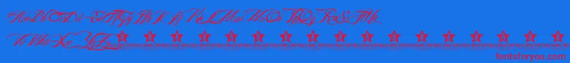 BILLY ARGEL TRIAL    Font – Red Fonts on Blue Background