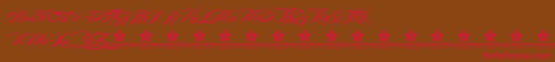 BILLY ARGEL TRIAL    Font – Red Fonts on Brown Background