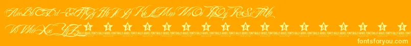 BILLY ARGEL TRIAL    Font – Yellow Fonts on Orange Background