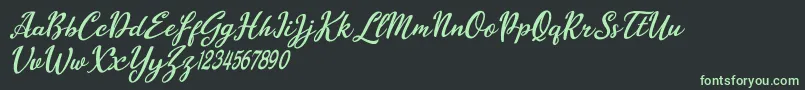 Billy Scriptian Font – Green Fonts on Black Background