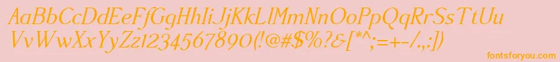 Accanthisadfstdno2Italic Font – Orange Fonts on Pink Background