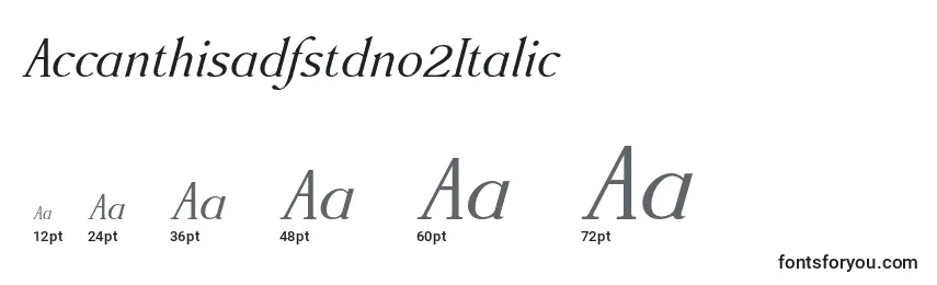 Größen der Schriftart Accanthisadfstdno2Italic