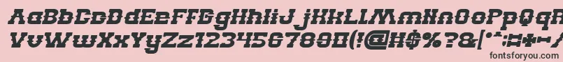 Weitere Informationen zur BILLY THE KID Bold Italic-Schriftart BILLY THE KID Bold Italic-Schriftart – Schwarze Schriften auf rosa Hintergrund