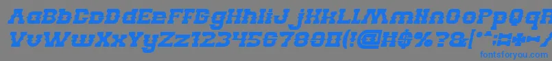Шрифт BILLY THE KID Bold Italic – синие шрифты на сером фоне