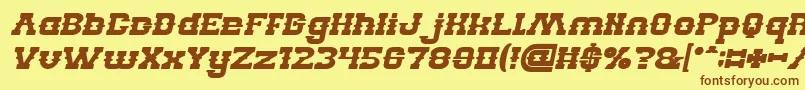 Más sobre la fuente BILLY THE KID Bold Italic fuente BILLY THE KID Bold Italic – Fuentes Marrones Sobre Fondo Amarillo