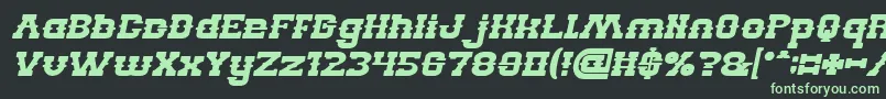 Шрифт BILLY THE KID Bold Italic – зелёные шрифты на чёрном фоне