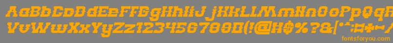 BILLY THE KID Bold Italic Font – Orange Fonts on Gray Background