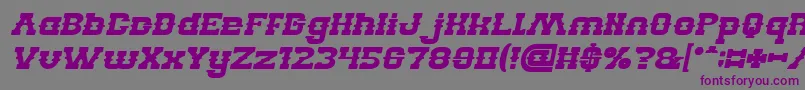 BILLY THE KID Bold Italic Font – Purple Fonts on Gray Background