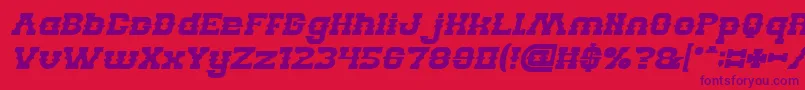 fuente BILLY THE KID Bold Italic – Fuentes Moradas Sobre Fondo Rojo
