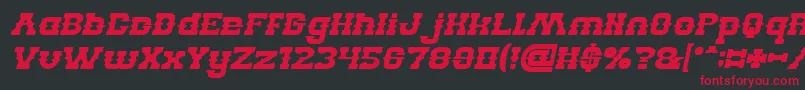 Шрифт BILLY THE KID Bold Italic – красные шрифты на чёрном фоне