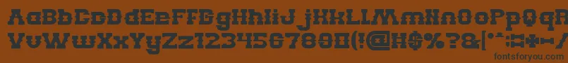 Weitere Informationen zur BILLY THE KID Bold-Schriftart BILLY THE KID Bold-Schriftart – Schwarze Schriften auf braunem Hintergrund