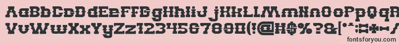 BILLY THE KID Bold Font – Black Fonts on Pink Background