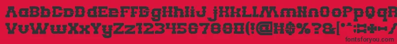 BILLY THE KID Bold Font – Black Fonts on Red Background