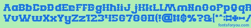 BILLY THE KID Bold Font – Blue Fonts on Green Background