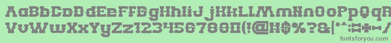 BILLY THE KID Bold Font – Gray Fonts on Green Background