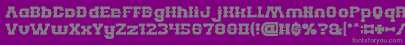 Fonte BILLY THE KID Bold – fontes cinzas em um fundo violeta