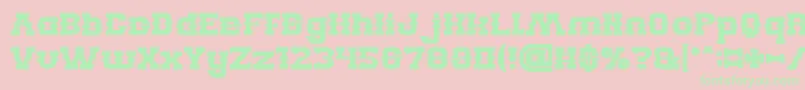 BILLY THE KID Bold Font – Green Fonts on Pink Background