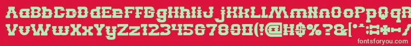 BILLY THE KID Bold Font – Green Fonts on Red Background