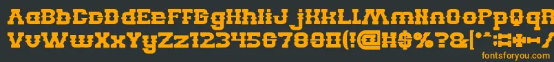 BILLY THE KID Bold Font – Orange Fonts on Black Background