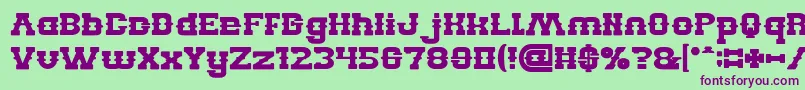 BILLY THE KID Bold Font – Purple Fonts on Green Background